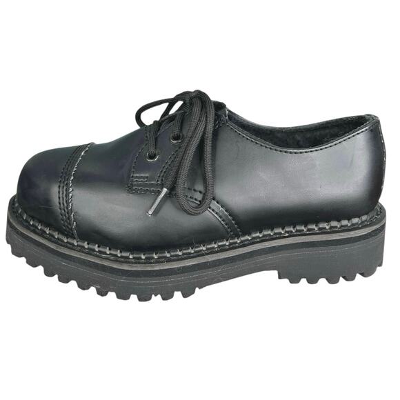 Demonia Unisex Riot 03 Steel Toe Platform Oxfords Size US M 6 W 8 - Picture 3 of 12